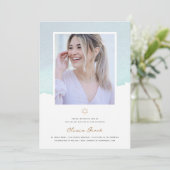 Invitation Elégant Bat mitzvah aquarelle (Debout devant)