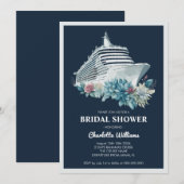 Invitation Elégant bateau de croisière Fête des mariées (Devant / Derrière)