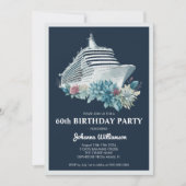 Invitation Elégant bateau de croisière Voyage femmes 60e anni (Devant)