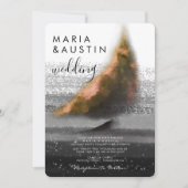 Invitation Elégant bateau en or noir blanc Mariage d'aquarell (Devant)