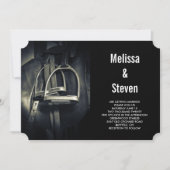 Invitation Élégant bâton d'argent sur selle d'équitation angl (Devant)