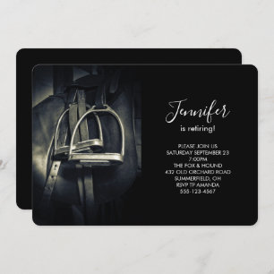 Invitation Élégant bâton d'argent sur selle d'équitation angl