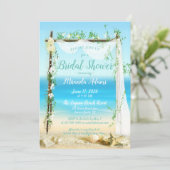 Invitation Elegant Beach Arbor Bridal Shower (Debout devant)