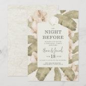 Invitation Elegant Beach Coastal Rehearsal Dinner (Devant / Derrière)