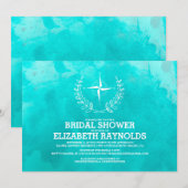 Invitation Elégant Beach Destination Bridal Showboat Invitati (Devant / Derrière)