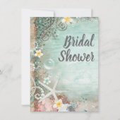 Invitation Elegant Beach Etoile de Mer et Perles Fête de Mari (Dos)