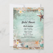 Invitation Elegant Beach Etoile de Mer et Perles Fête de Mari (Devant)