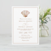 Invitation Elegant Beach Simple Minimalist QR Code Wedding (Debout devant)