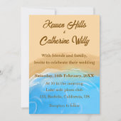 Invitation Elegant Beach Watercolor Wedding (Devant)