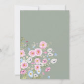 Invitation Élégant bébé Fleur sauvage dans le Baby shower en (Dos)