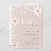 Invitation Élégant bébé marguerrier dans le Baby shower en fl (Devant)