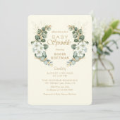 Invitation Élégant bébé saupoudrer baby shower neutre pour le (Debout devant)