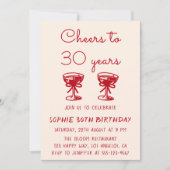 Invitation Élégant Beige À vos 30 ans (Devant)
