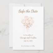 Invitation Elégant beige et or coffre de la date (Devant)