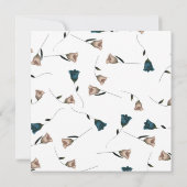 Invitation Elégant Beige Turquoise Rose Bat mitzvah Invitatio (Dos)