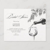 Invitation Elegant beverage wine bridal shower (Devant)