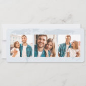 Invitation Élégant Billet Bleu Poussiéreux Save the Date (Dos)