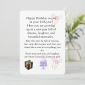 Invitation Elegant Birthday Card for Her – Personalized Greet (Debout devant)