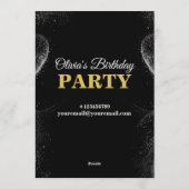 Invitation Elegant Birthday Card – Stylish CUSTOMIZABLE CARD. (Dos)