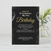 Invitation Elegant Birthday Card – Stylish CUSTOMIZABLE CARD. (Debout devant)