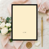 Invitation Elegant Black and Cream Art Deco Wedding Invitatio