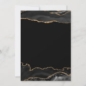 Invitation Elégant Black and Gold Quarty et Fabulous (Dos)