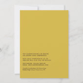 Invitation Élégant Black and Gold Virtual Graduation Party (Dos)