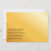 Invitation Élégant Black and Gold Virtual Graduation Party (Dos)