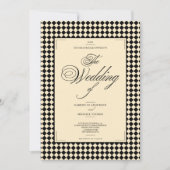 Invitation Elegant Black and Ivory Old Money Style Wedding (Devant)