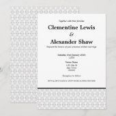 Invitation Elegant Black and White Art Deco Style (Devant / Derrière)