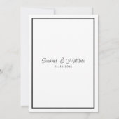 Invitation  Elegant black and white floral lace RSVP (Dos)