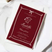 Invitation Elegant Black and white photo Graduation