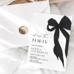 Invitation Elegant Black Bow Cheer To Thirty 30th Birthday<br><div class="desc">Raise a toast to a new decade with an **Elegant Black Bow Cheers to Thirty** birthday invitation. Featuring a chic black bow paired with sleek, modern typography, this design exudes timeless sophistication. The minimalist layout keeps the look refined and stylish, making it perfect for an upscale, classy, or modern birthday...</div>