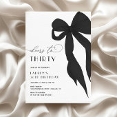 Invitation Elegant Black Bow Cheer To Thirty 30th Birthday