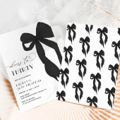 Invitation Elegant Black Bow Cheer To Thirty 30th Birthday