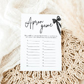 Invitation Élégant Black Bow Fête des mariées Apron Jeu