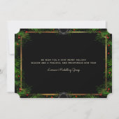 Invitation Elégant Black & Gold Corporate Holiday (Dos)