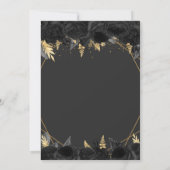 Invitation Elégant Black Gold Floral Butterfly doux 16 (Dos)