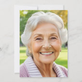 Invitation Elegant Black Gold Glitter 100th Birthday Photo (Dos)