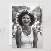 Invitation Elegant Black Gold Glitter 16th Birthday Photo (Dos)