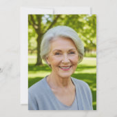 Invitation Elegant Black Gold Glitter 77th Birthday Photo (Dos)