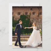 Invitation Elegant Black & Ivory Monogram Wedding Photo (Dos)