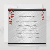 Invitation Élégant Black Red Balloons Special Event (Dos)