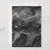 Invitation Elegant Black & Silver Glitter Wedding (Dos)