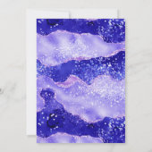 Invitation Elegant Black Silver Purple Agate Glitter Wedding (Dos)