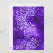 Invitation Elegant Black Silver Purple Glitter Wedding (Dos)