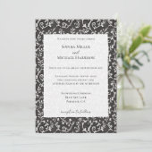 Invitation Elegant Black White Abstract Wedding (Debout devant)