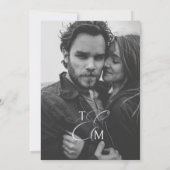 Invitation Elegant Black & White Classic Script Wedding (Dos)