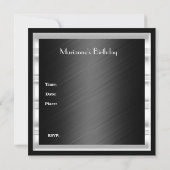 Invitation Elegant Black White Jewel Diamond (Dos)