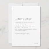 Invitation Elegant Black & White Minimalist Photo Wedding (Devant)
